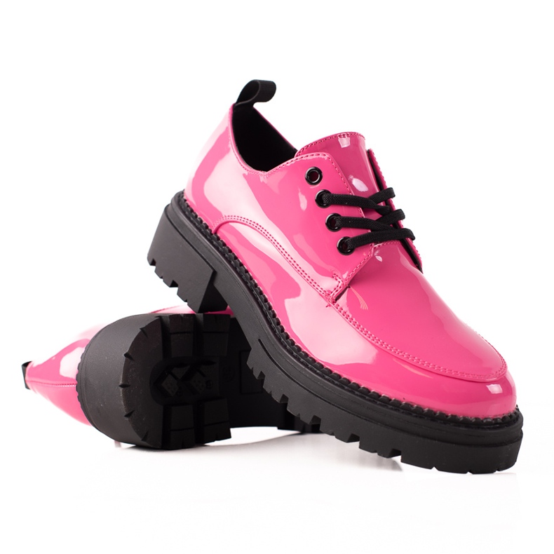 La.Fi Sapatos estilosos com cadarço rosa