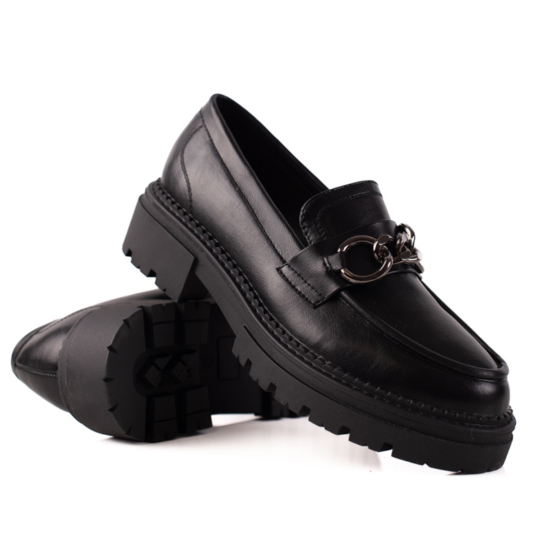 Mocassins da moda na plataforma LA.FI preto