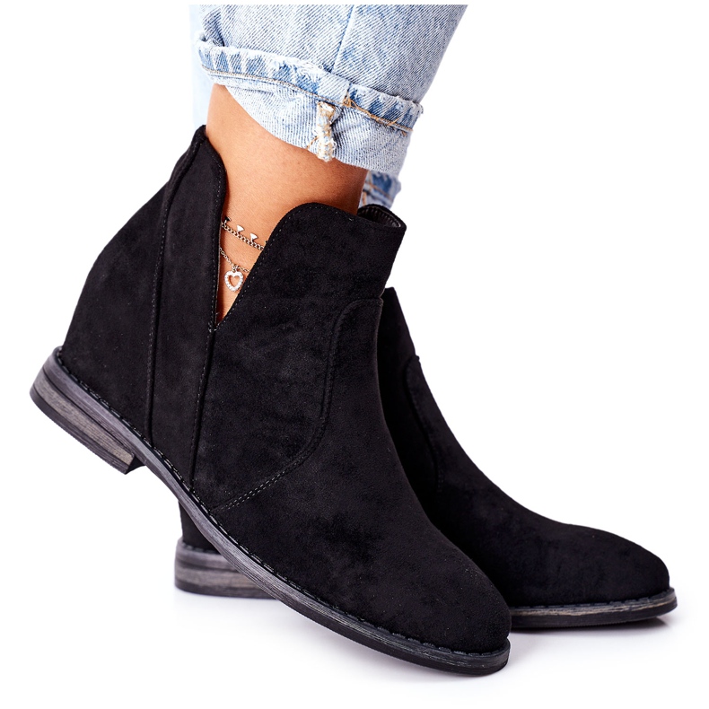 Botas femininas em cunha S.Barski Joiva Preto