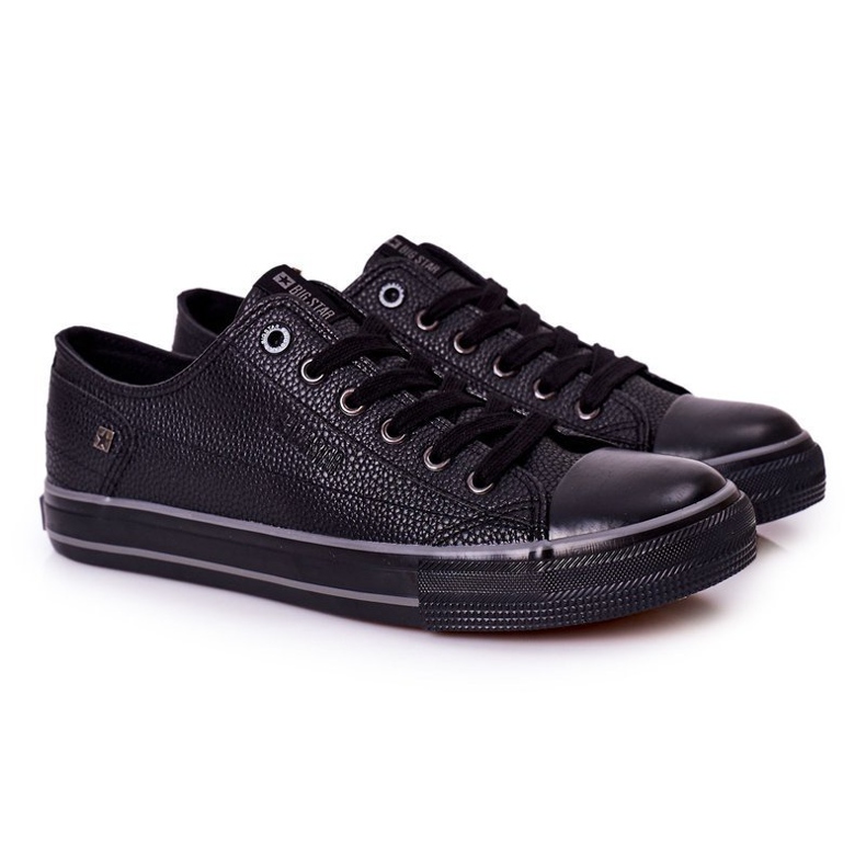 Tênis de couro masculino Big Star II174002 preto