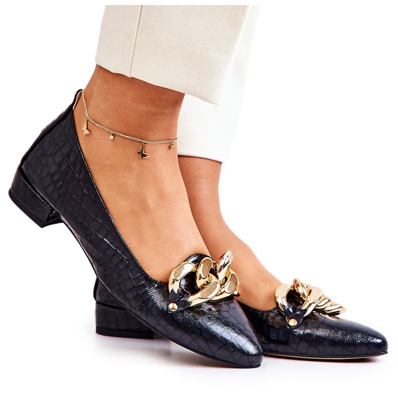 PA2 Scarpins de couro preto Elisabeth