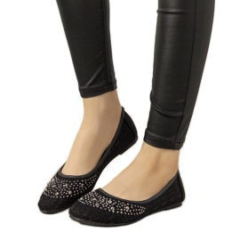 Bailarinas de renda rosa com zircônia cúbica do lado leste preto