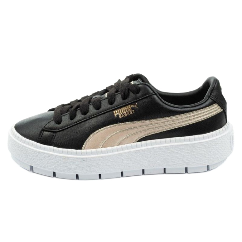 Puma Suede Platform Trace W 367728 01 preto dourado