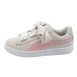 Sapatos Puma Suede Heart Circles Jr 370569 01 rosa cinza Sapatos Puma Suede Heart Circles Jr 370569 01 rosa cinza