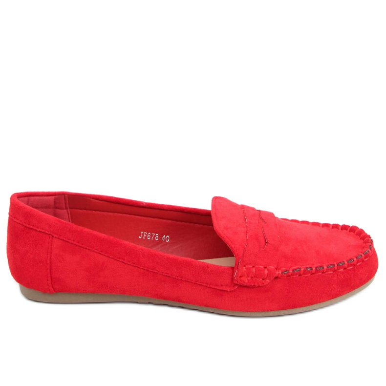 Mocassins femininos Brato Red vermelho