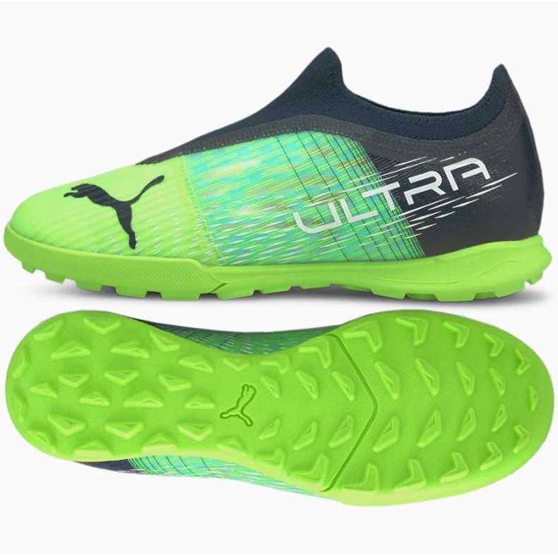 Chuteiras de futebol Puma Ultra 3.3 Tt Jr 106531 03 cinza, verde verde