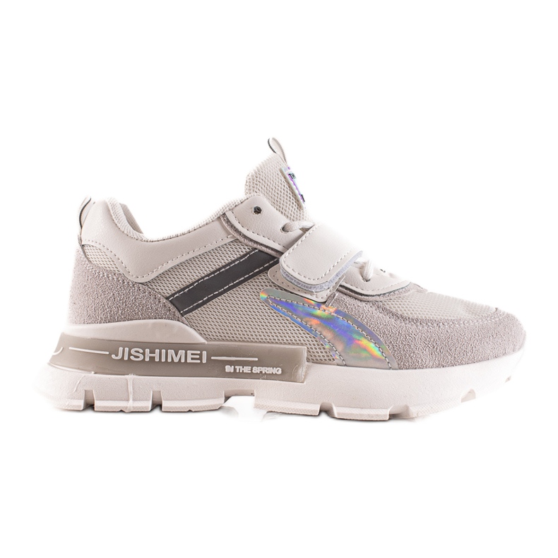 TRENDI Tênis esportivo com velcro cinza