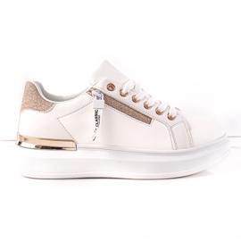 BUONAROTTI Tênis branco com zíper decorativo BUONAROTTI Tênis branco com zíper decorativo