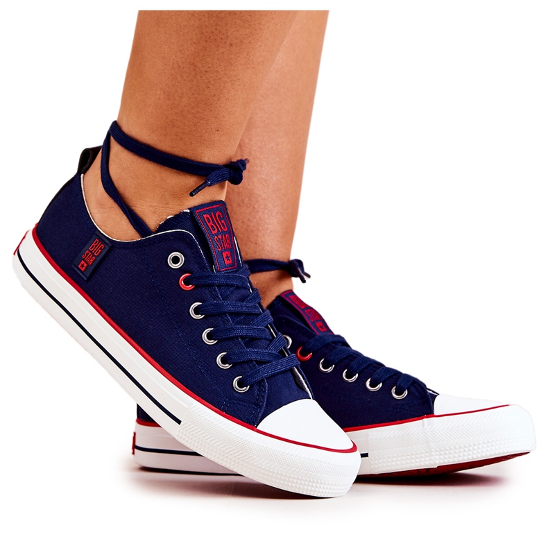 Tênis feminino Big Star JJ274121 Azul marinho