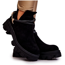 PS1 Botas de camurça com listras pretas Moriah preto PS1 Botas de camurça com listras pretas Moriah preto