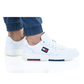 Sapatos Tommy Hilfiger Bascet Couro M EM0EM00899 branco
