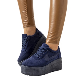 Tênis azul marinho com sola alta Botanical Tênis azul marinho com sola alta Botanical