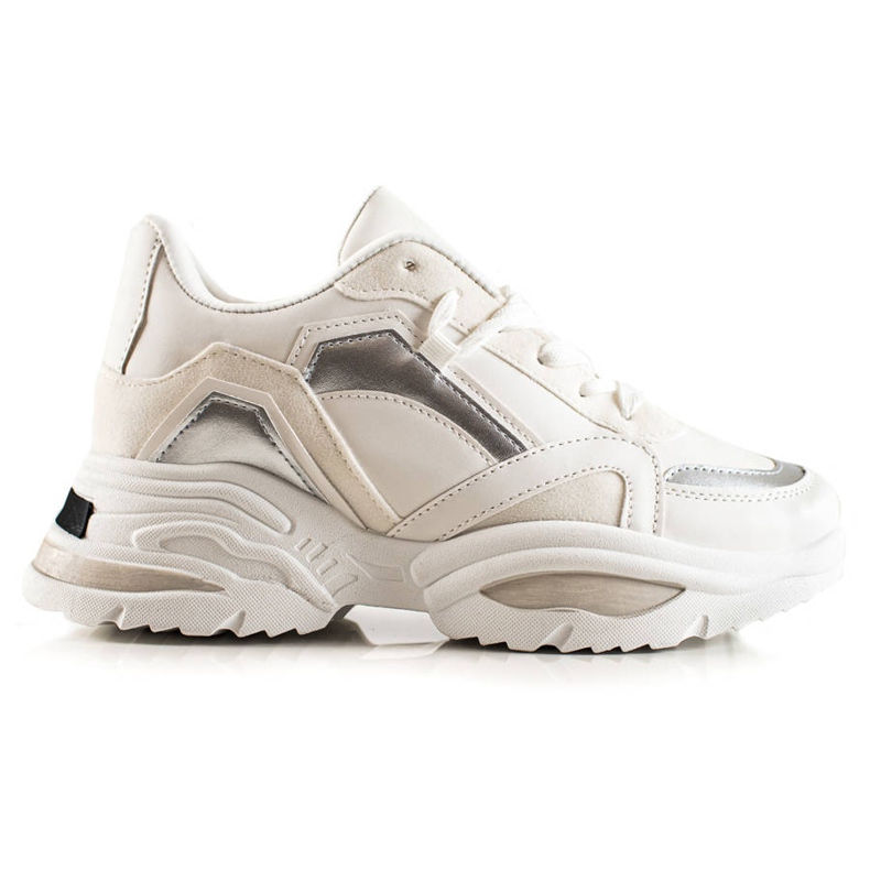 TRENDI Tênis da Moda bege branco