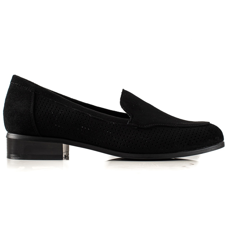 Vinceza sapatos de camurça a céu aberto preto