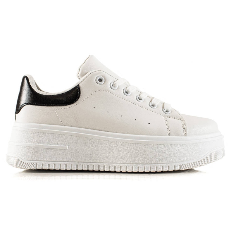 Fashion Tênis da moda na plataforma branco preto