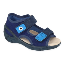 Sapatos infantis Befado pu 065X170 azul marinho azul