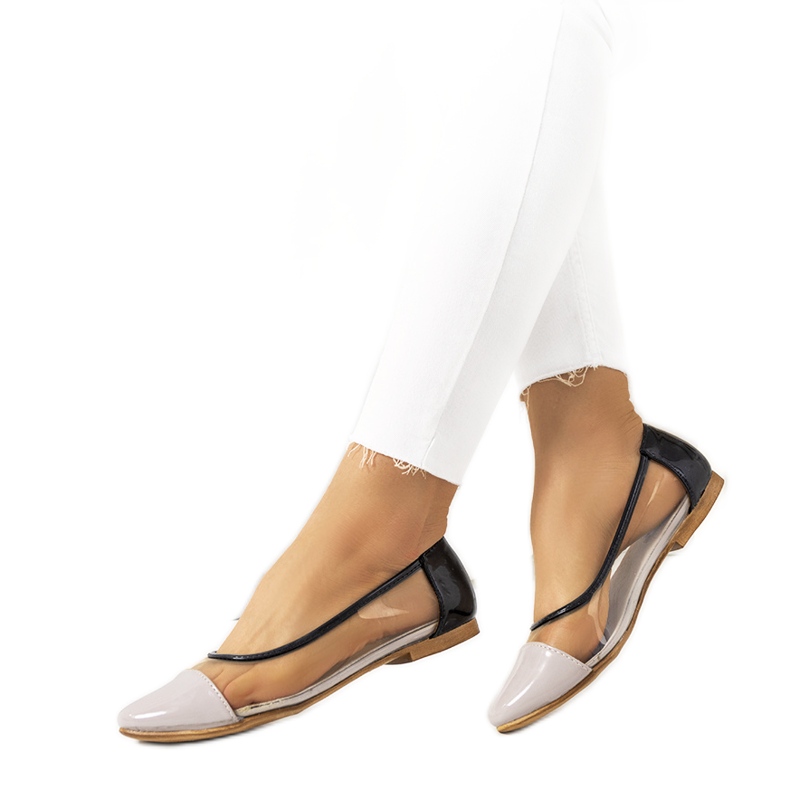 Bailarinas Pastella transparente violeta incolor preto