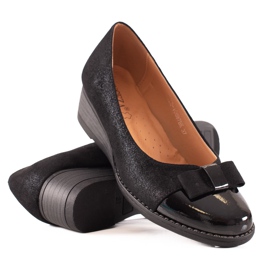 Bombas com brocado Vinceza preto