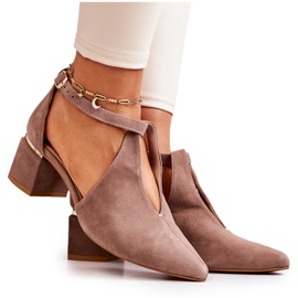 Sapato de camurça Laura Messi 2309 Bege