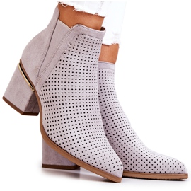 PS1 Botas de cowboy de camurça a céu aberto cinza Helloni