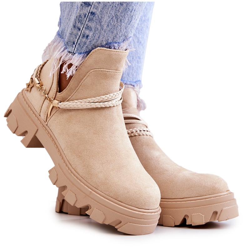 PS1 Botas de camurça com tiras bege claro Moriah PS1 Botas de camurça com tiras bege claro Moriah
