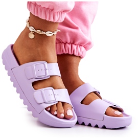 PS1 Chinelos de borracha na plataforma roxa Westie roxo