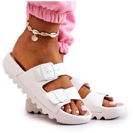 PS1 Chinelos de borracha na plataforma Westie White branco