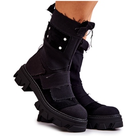 PS1 Botas de trabalho altas em zíper preto Nerisa PS1 Botas de trabalho altas em zíper preto Nerisa