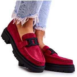 PL5 Mocassins de camurça com decoração La.Fi Fuchsia Laurene rosa