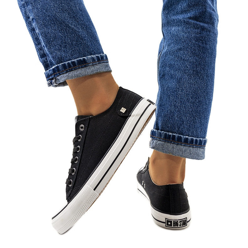 Tênis clássico Big Star Black DD274338 branco preto