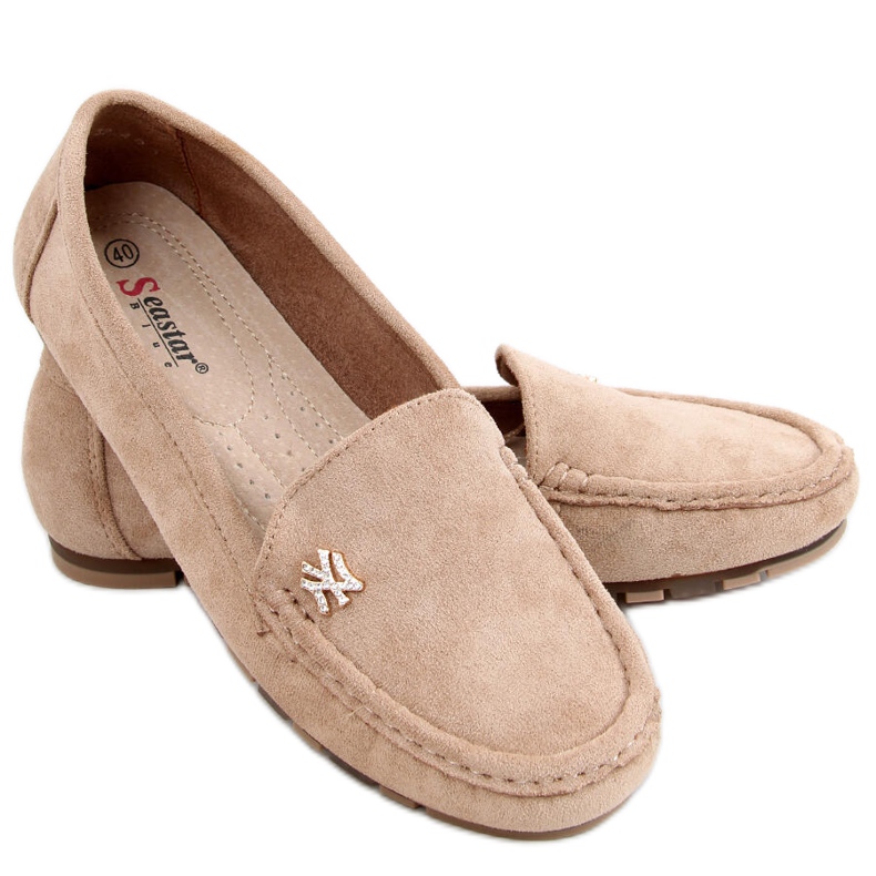 Mocassins femininos Sekue Khaki bege