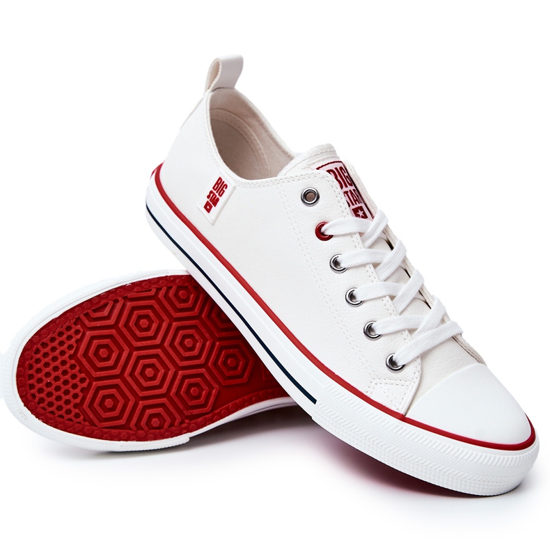 Tênis masculino de couro Big Star JJ174069 branco
