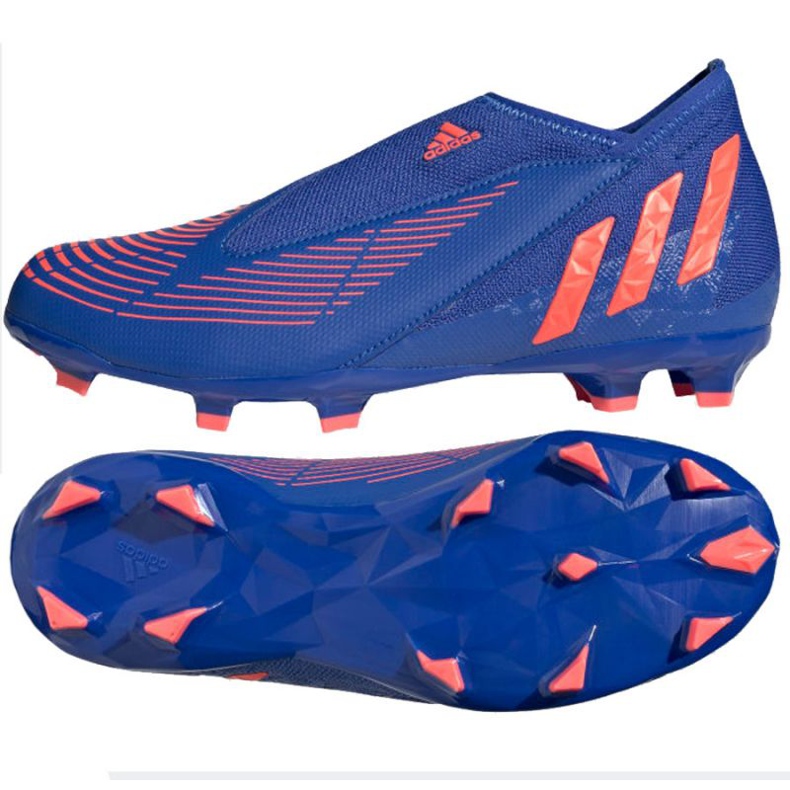 Chuteiras Adidas Predator Edge.3 Ll Fg Jr GW2359 azul azuis e azul marinho Chuteiras Adidas Predator Edge.3 Ll Fg Jr GW2359 azul azuis e azul marinho