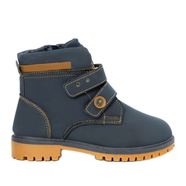 Bota infantil azul marinho Marcil azul-marinho amarelo