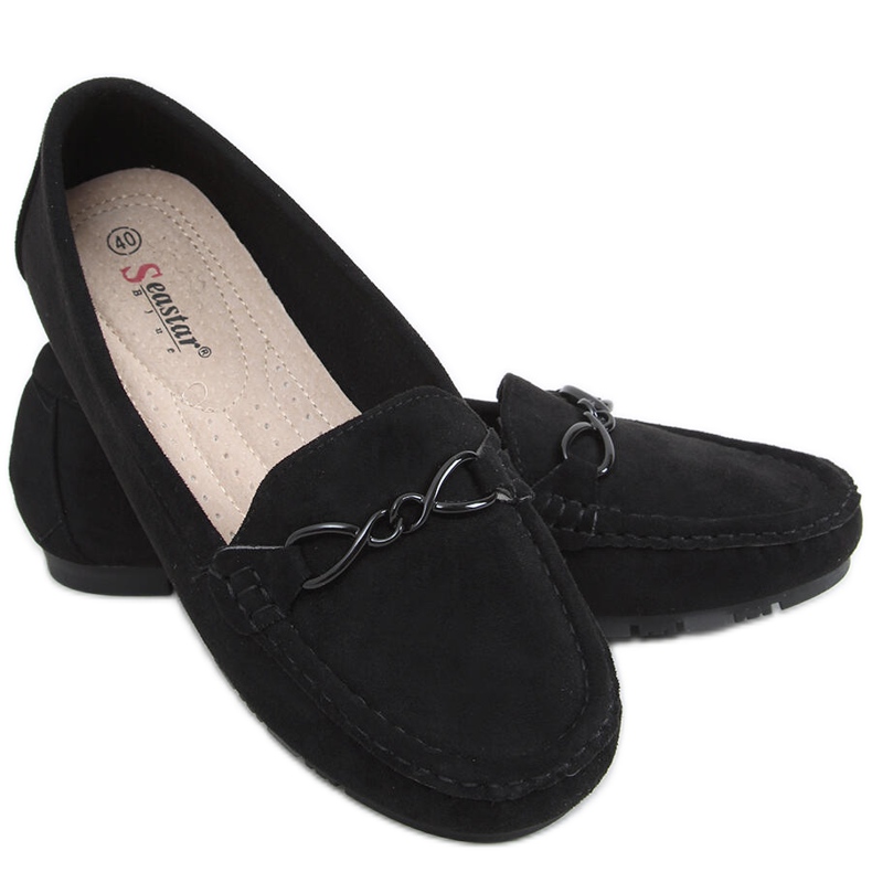 Mocassins femininos Saga Black preto