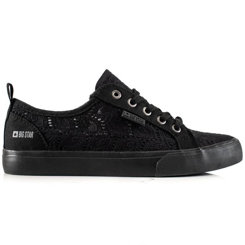 Tênis feminino Big Star vazado JJ274064 preto