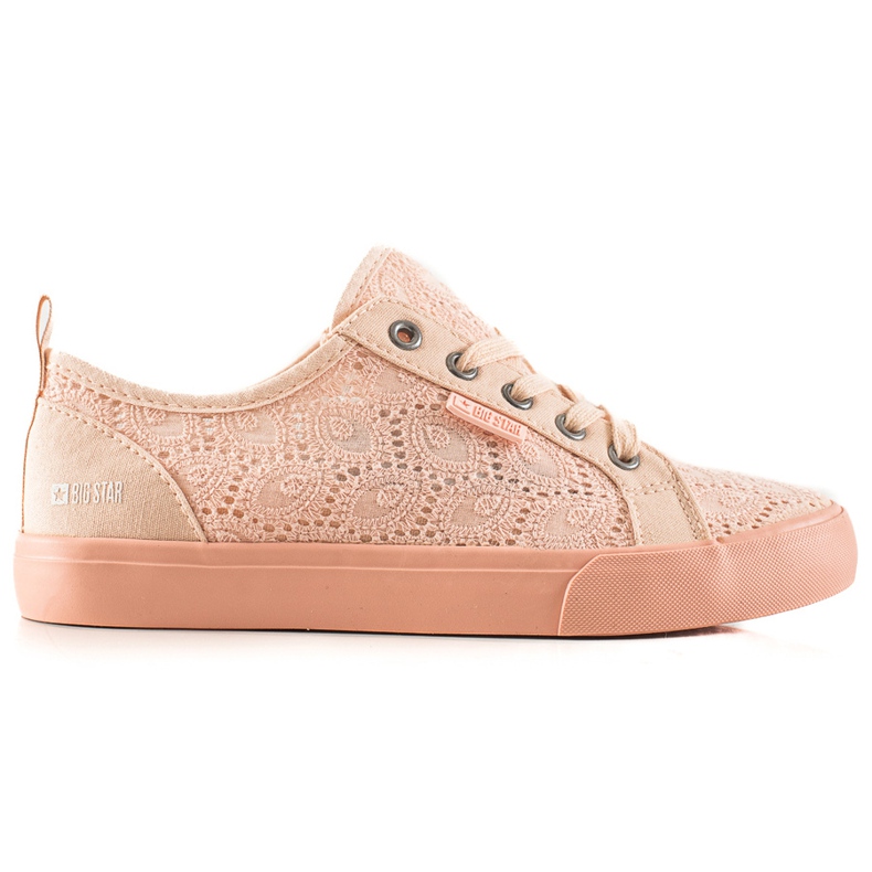 Tênis feminino Big Star Openwork JJ274059 rosa
