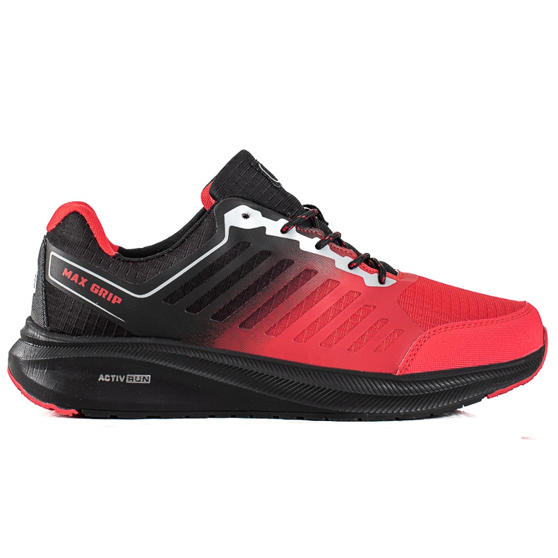 DK Tênis esportivo masculino na plataforma preto vermelho