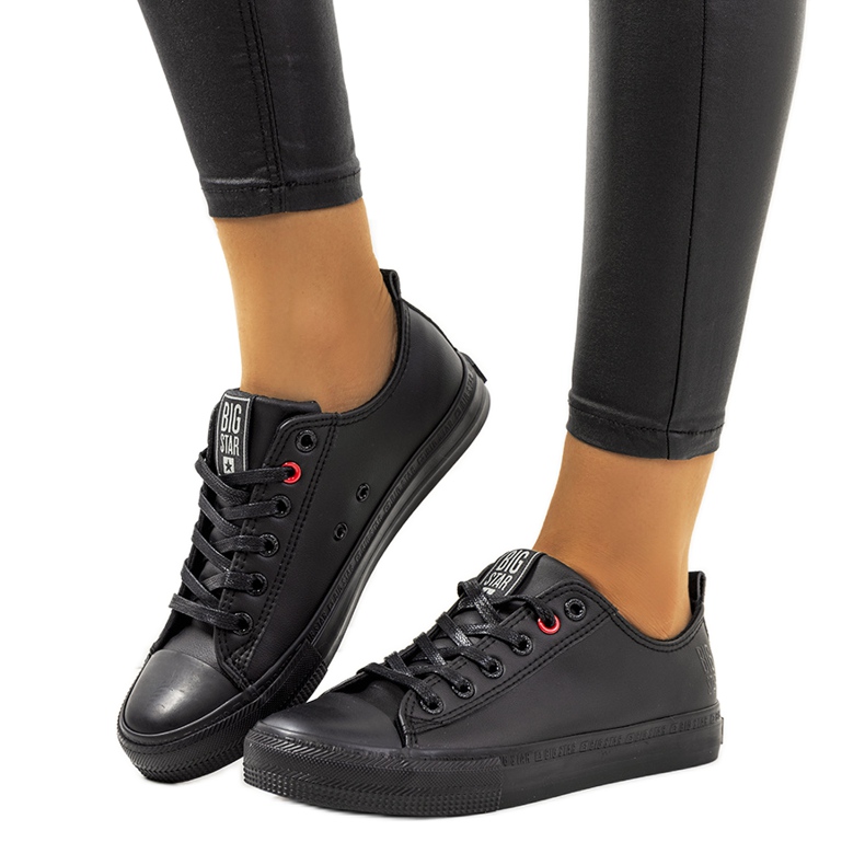 Tênis preto feminino Big Star JJ274006