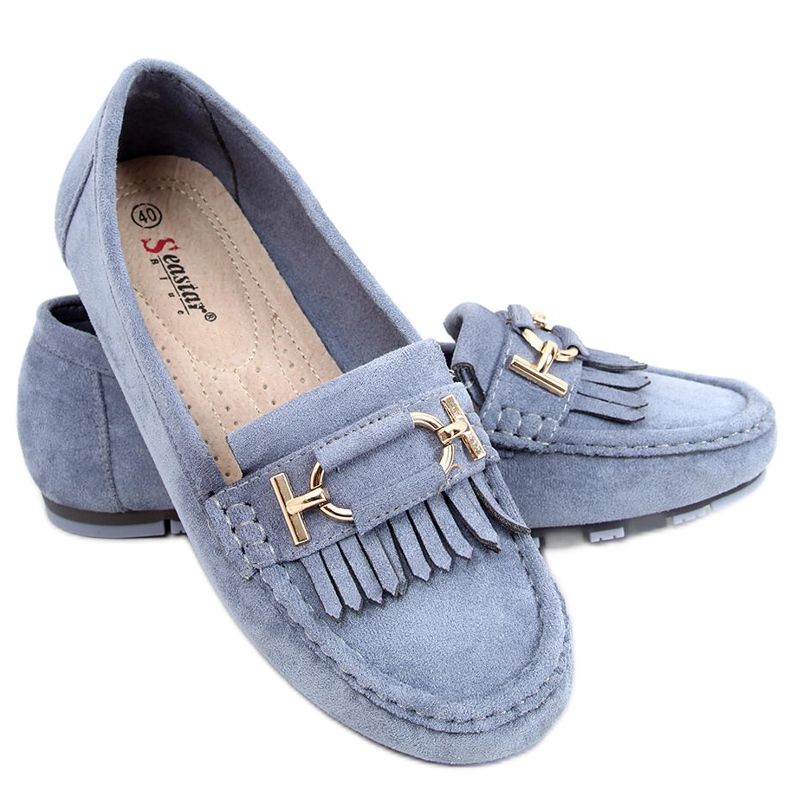 Mocassins femininos Leif Blue azul
