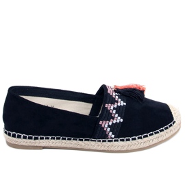 Alpargatas Boho com franjas Birna Black preto Alpargatas Boho com franjas Birna Black preto