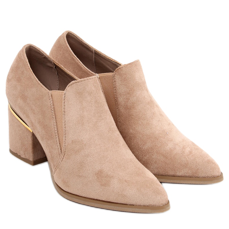 Brenda Khaki salto alto bege cáqui