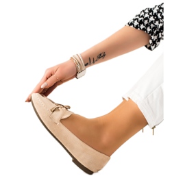 TRENDI Mocassins bege com laço