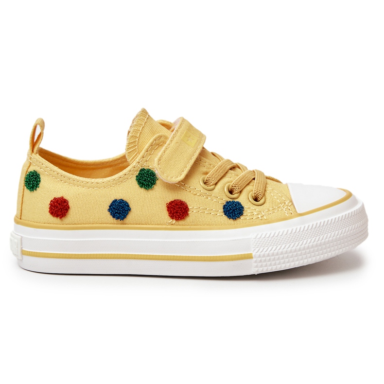 Tênis infantil com velcro Big Star JJ374056 amarelo