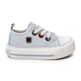 Big Star Tênis infantil clássico baixo grande estrela HH374198 azul branco