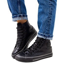 Tênis cano alto com isolamento preto, Lade