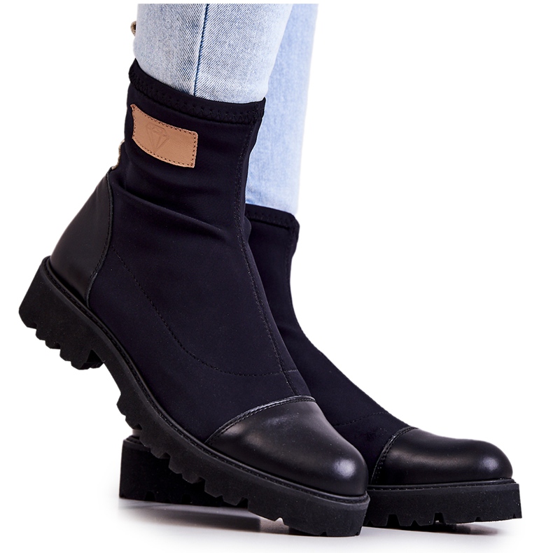 Slip-on de tecido Nicole Black 2705 preto