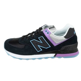 Tênis New Balance W WL574SAU preto roxo azul cinza
