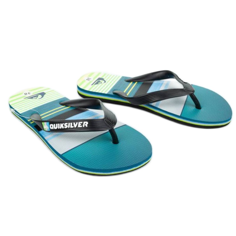 Chinelos Quiksilver W AQBL100235-XKGS preto azul verde