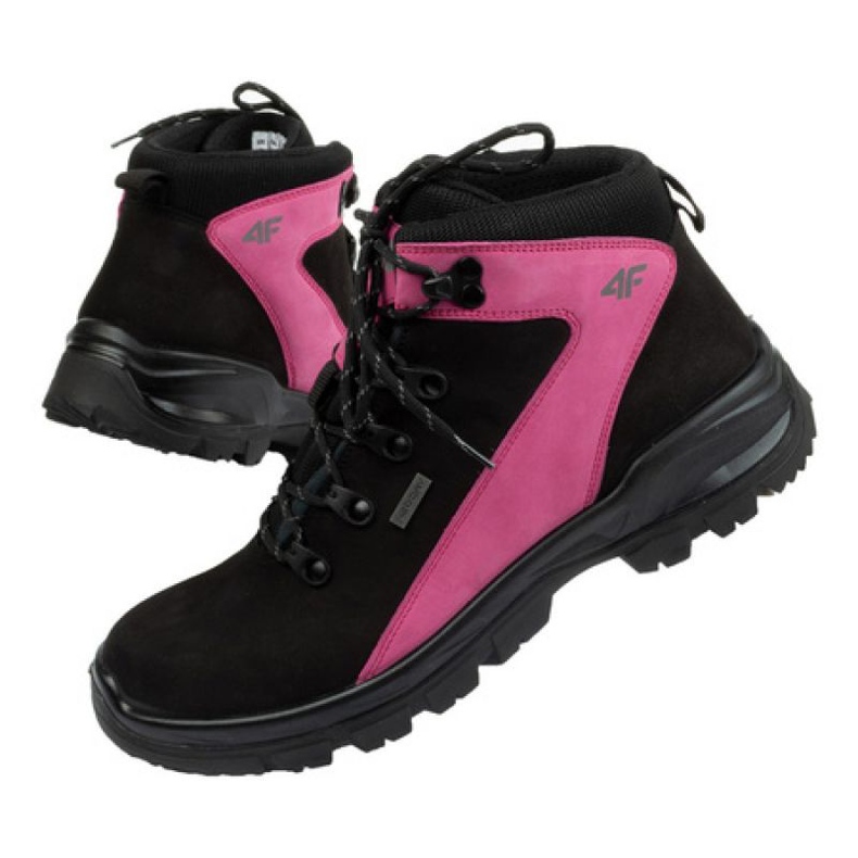 Tênis de trekking 4F W OBDH254 55S preto rosa